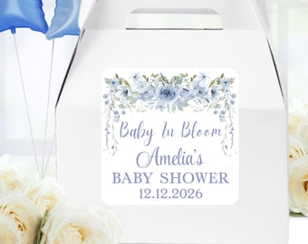 Baby In Bloom Baby Shower Labels, Baby In Bloom Baby Shower Favors Labels, Wild Flower Baby Shower Labels, Wild Flowers Favors Labels
