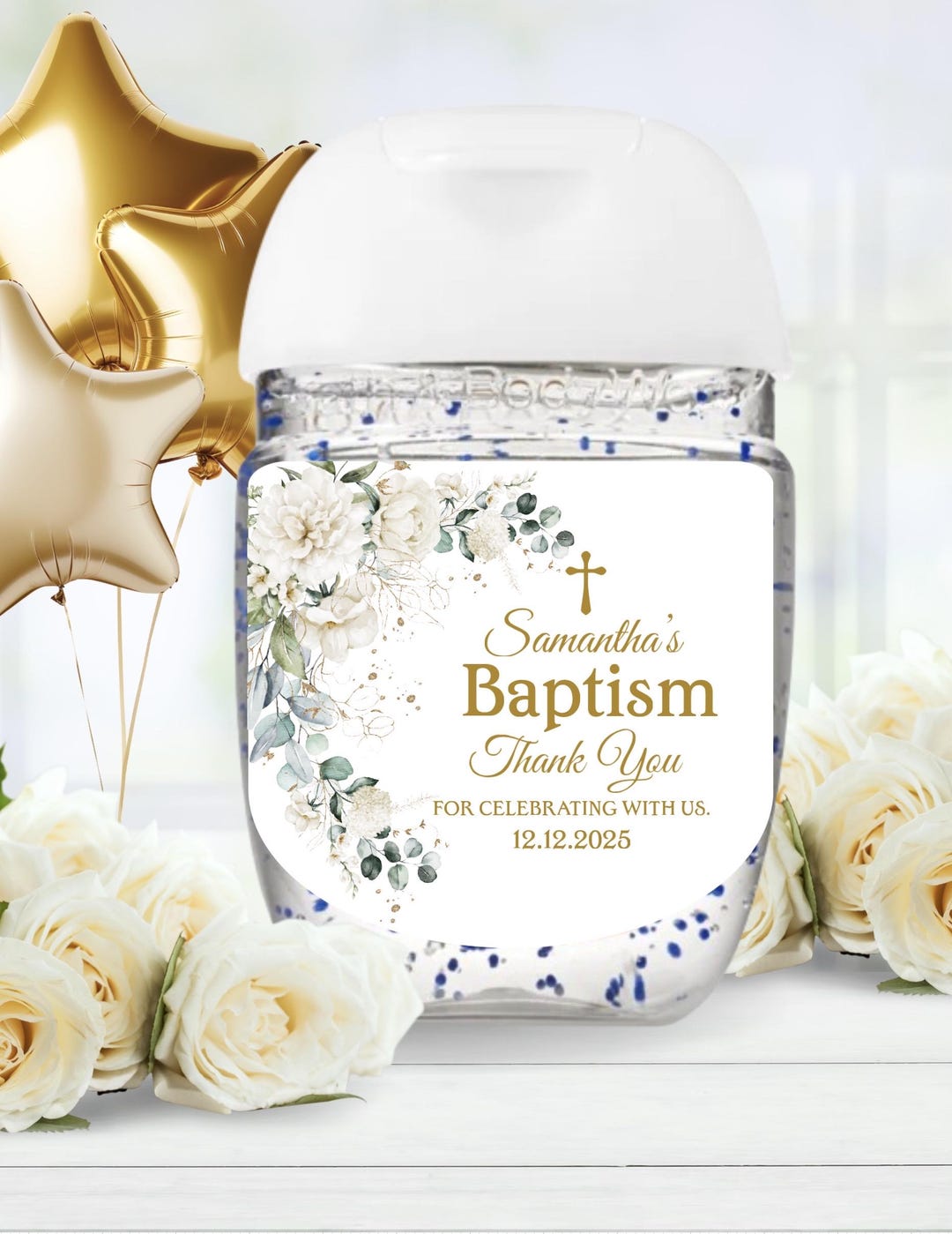 Baptism Labels, Christening Labels, Baptism Sanitizer Labels ...