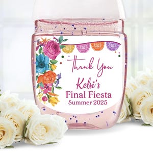Fiesta Bridal Shower Sanitizers Labels, Bridal Shower Favors Labels, Bridal Shower Party Labels,