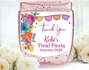 Fiesta Bridal Shower Sanitizers Labels, Bridal Shower Favors Labels, Bridal Shower Party Labels,
