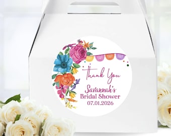 Fiesta Bridal Shower Sanitizers Labels, Bridal Shower Favors Labels, Bridal Shower Party Labels,