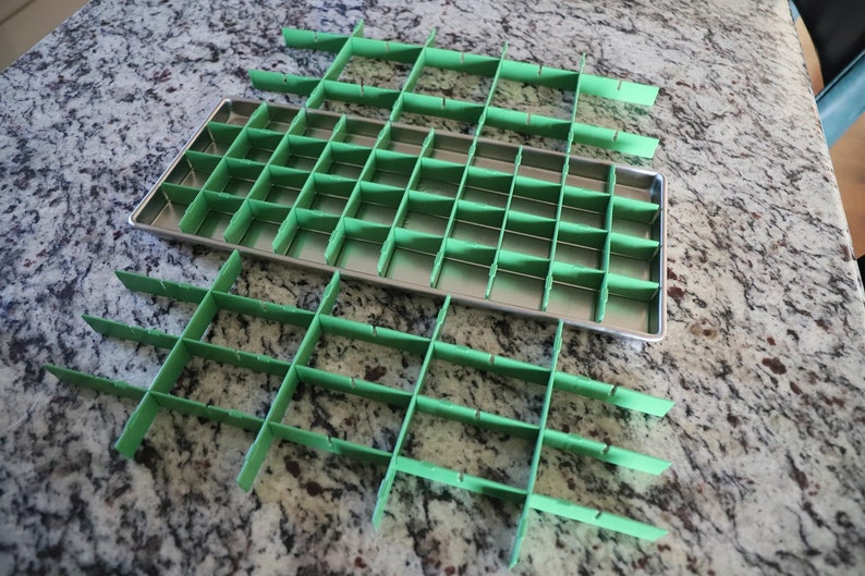 4-Pack Silicone Tray Dividers For Harvest Right Freeze Dryer (Large Trays) - 10 Cavity, Food Grade, Green