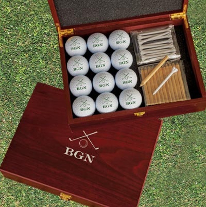 Personalized Golf Balls and Display Box Golf Gift Golf Ball Set Gift for golfers CUSTOM GOLF BALLS 3599 image 2