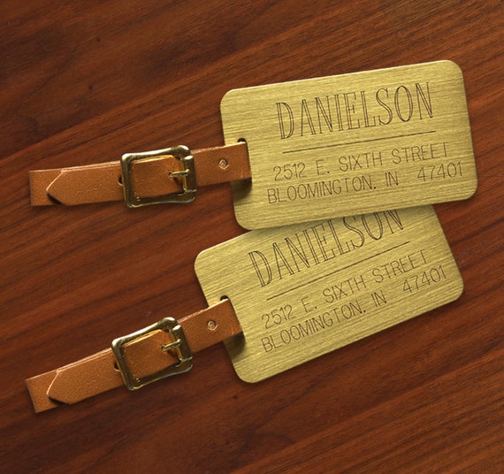 Solid Brass Luggage Tag