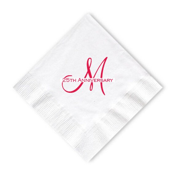 50 PERSONALIZED BEVERAGE cocktail NAPKINS in a gift box with a bow 