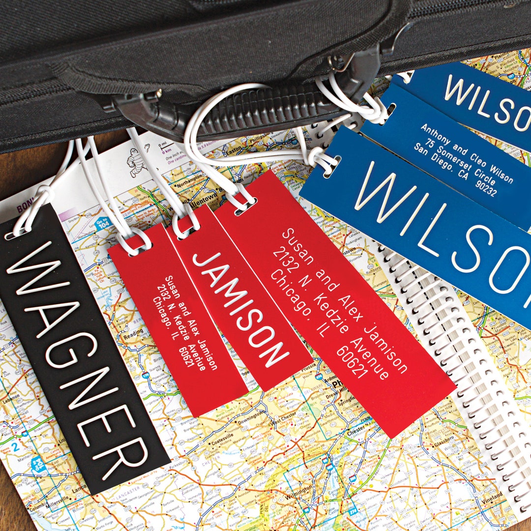 Personalized Luggage Tags Custom Bag Tags Durable Luggage Etsy