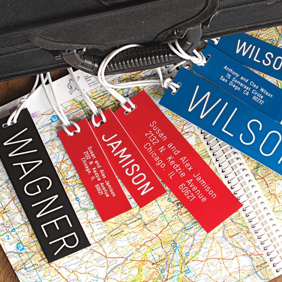 Personalized Luggage Tags Custom Bag Tags Durable Luggage Etsy
