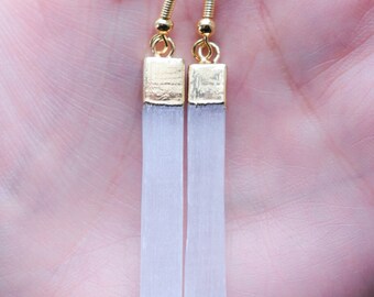 Energy Clearing Selenite Gold Plated Earrings - Reiki-Charged - High Vibrational Jewelry - balances all chakras
