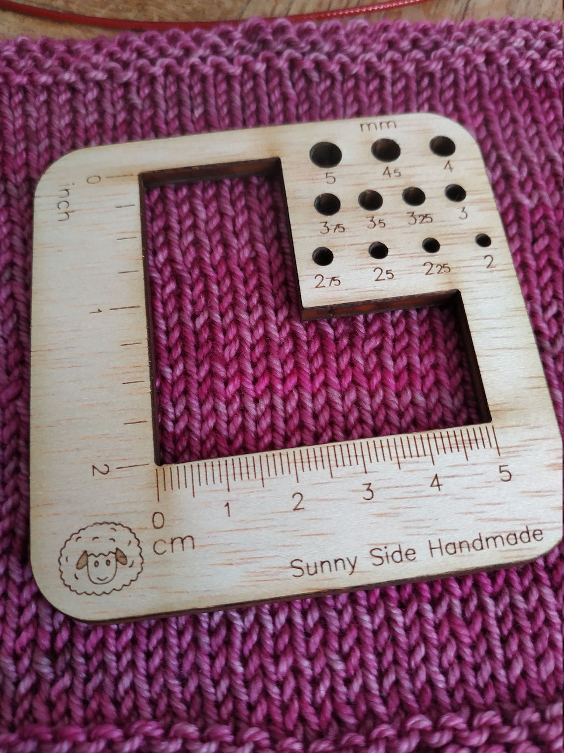 Gauge Ruler Knitting Needle Gauge Swatch Ruler Etsy
