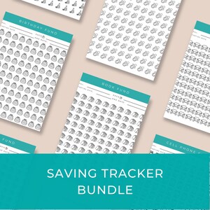 Savings Tracker Printable | Savings Challenge Bundle | Money Saving Challenge Printable | Budget Planner | Set of 35