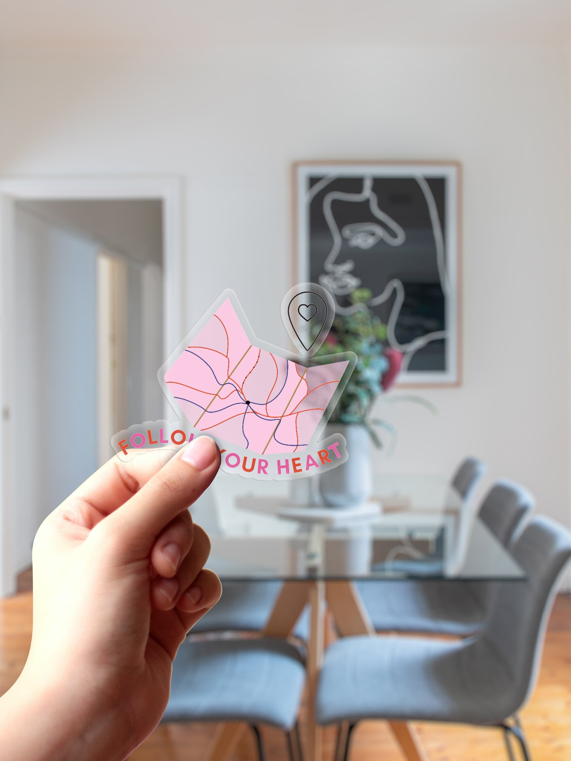 Follow Your Heart Waterproof Vinyl Sticker | Travel Die Cut Sticker ...