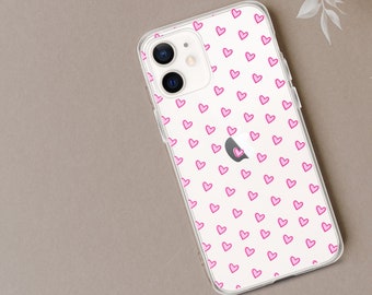 Light Pink Heart Pattern iPhone Case