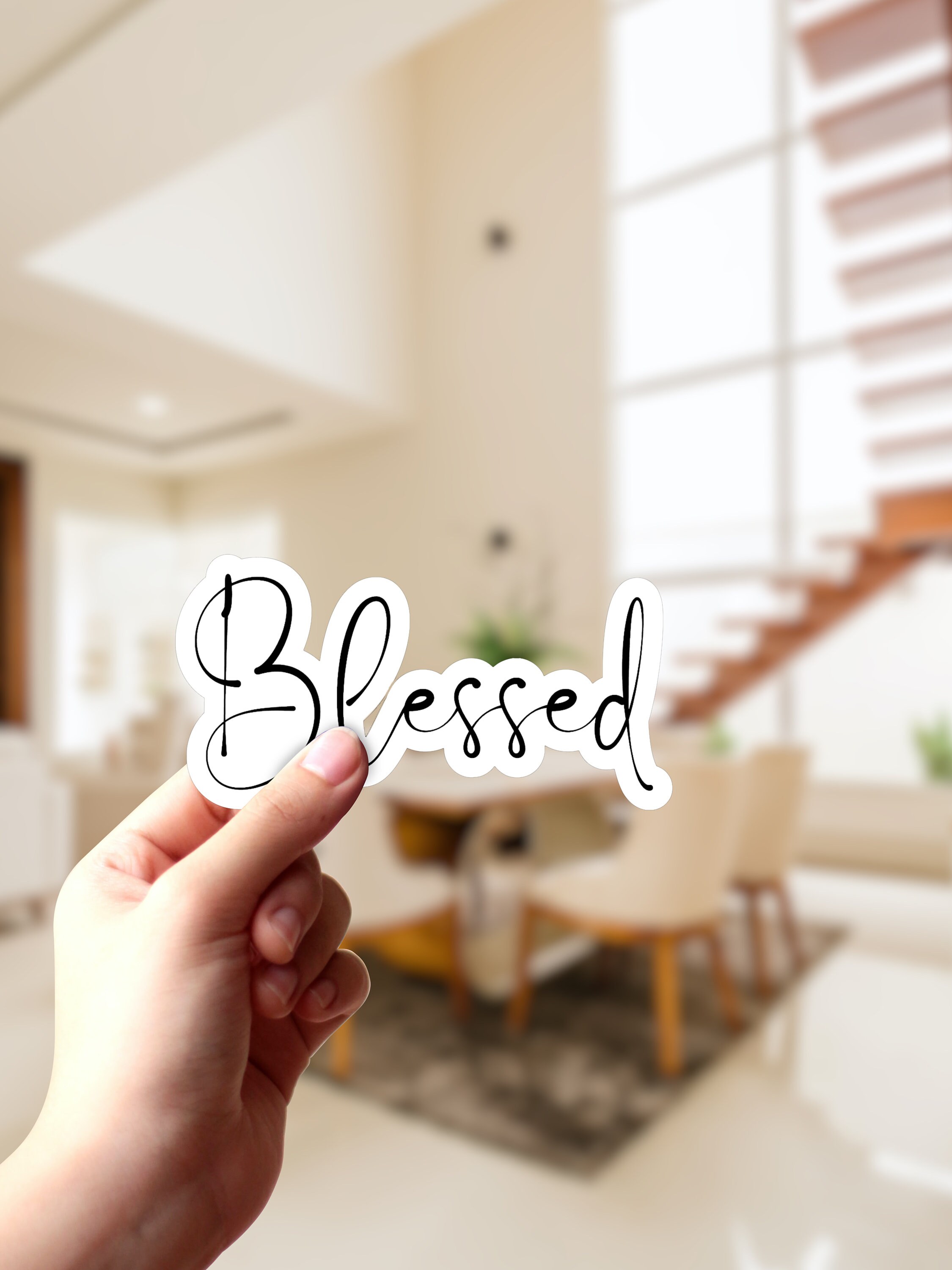 Blessed Sticker | Waterproof Vinyl Decal - Etsy