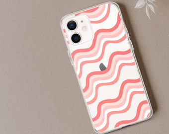 Pink Ombre Waves iPhone Case - Protective Cover