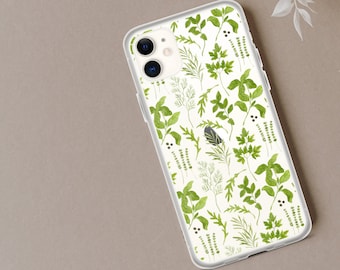 Leaf Pattern iPhone Case, Botanical Design