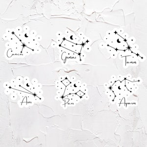Zodiac Waterproof Vinyl Stickers | Astrology Signs Sticker | Leo Zodiac Die Cut Decal