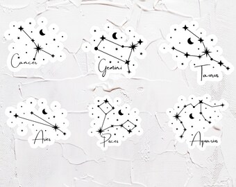 Zodiac Waterproof Vinyl Stickers | Astrology Signs Sticker | Leo Zodiac Die Cut Decal