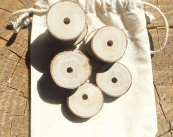 Natural Wooden Beads - Silver Gum