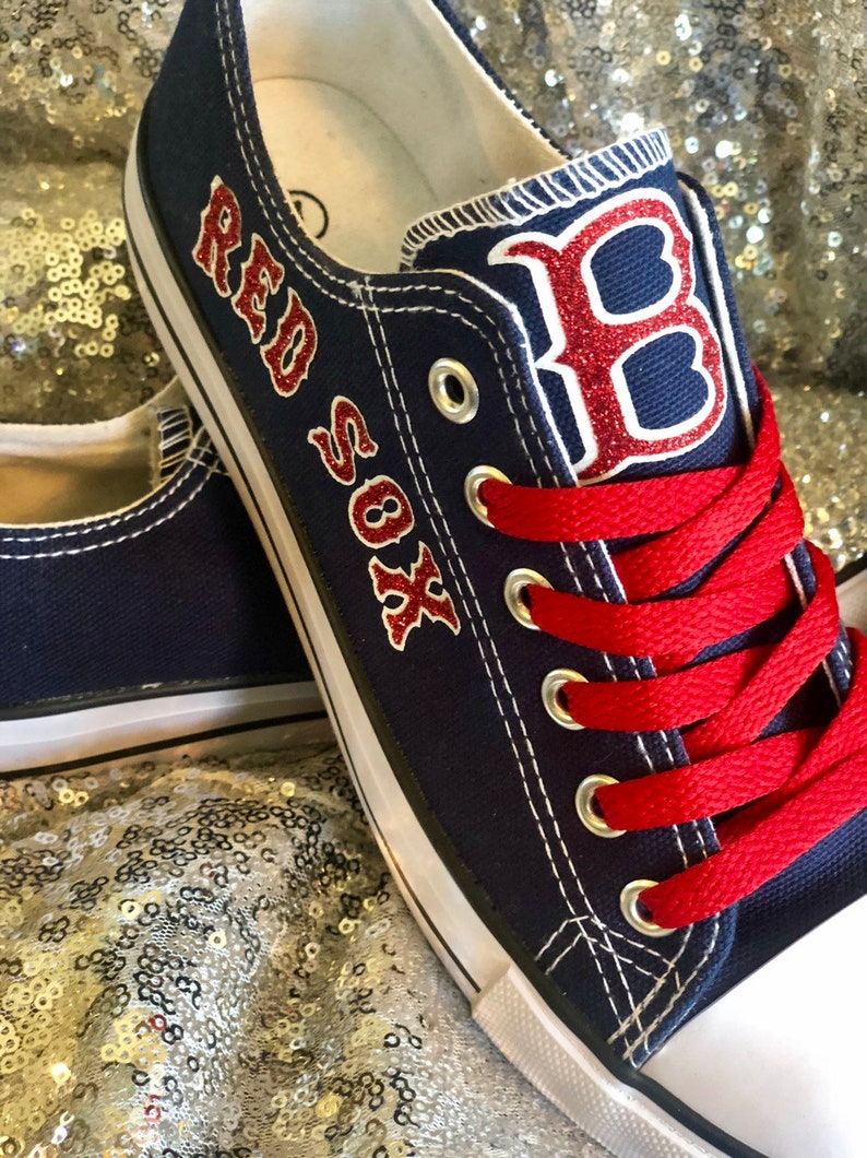 Boston Red Sox Custom Womans Shoes Etsy Boston Red Sox Custom Womans Shoes Etsy