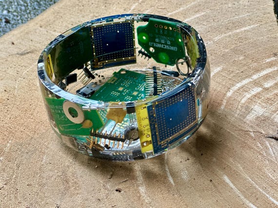 Upcycled Circuit Board Trinket Dish: Nerdy Tech Gift