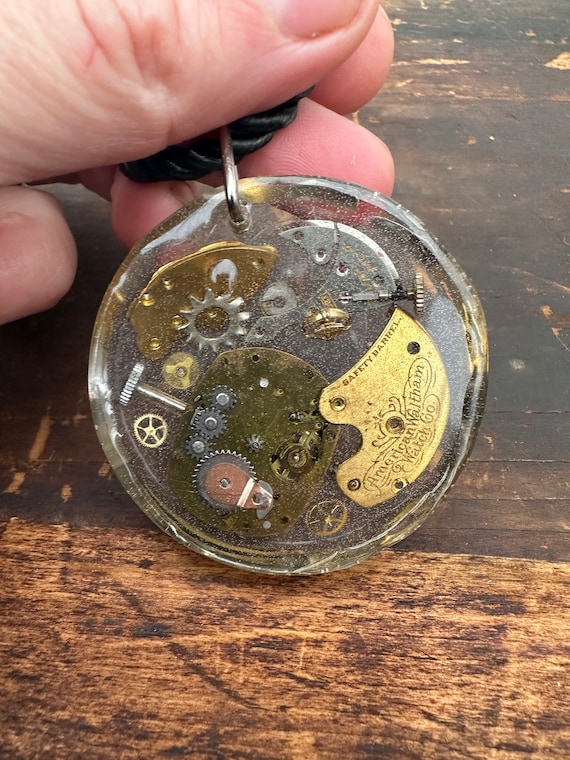 Steampunk Necklace, Watch Parts, Gears, Upcycled J