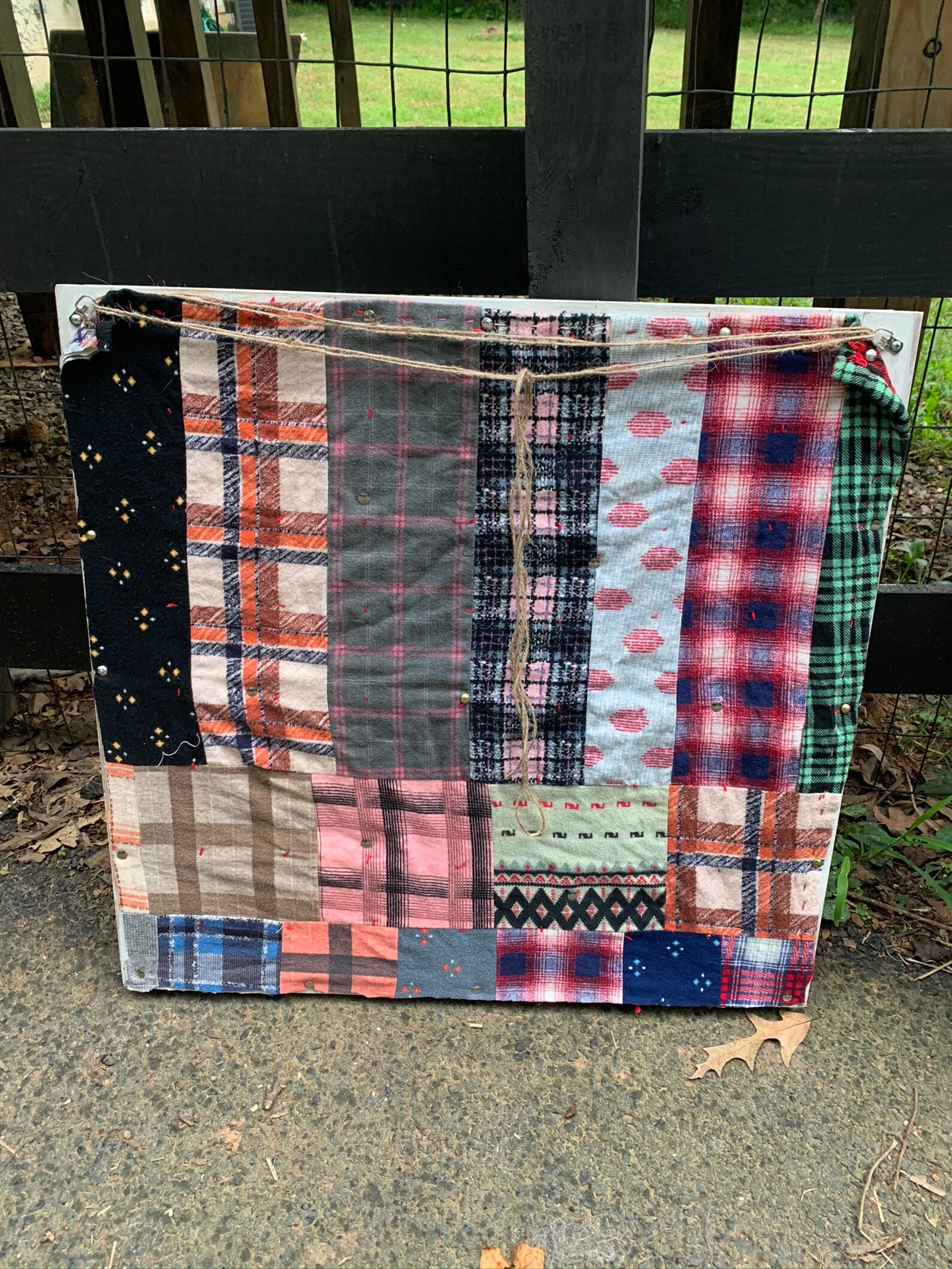 Flannel Decor Patterned Wall Art Americana Decor Buffalo Etsy