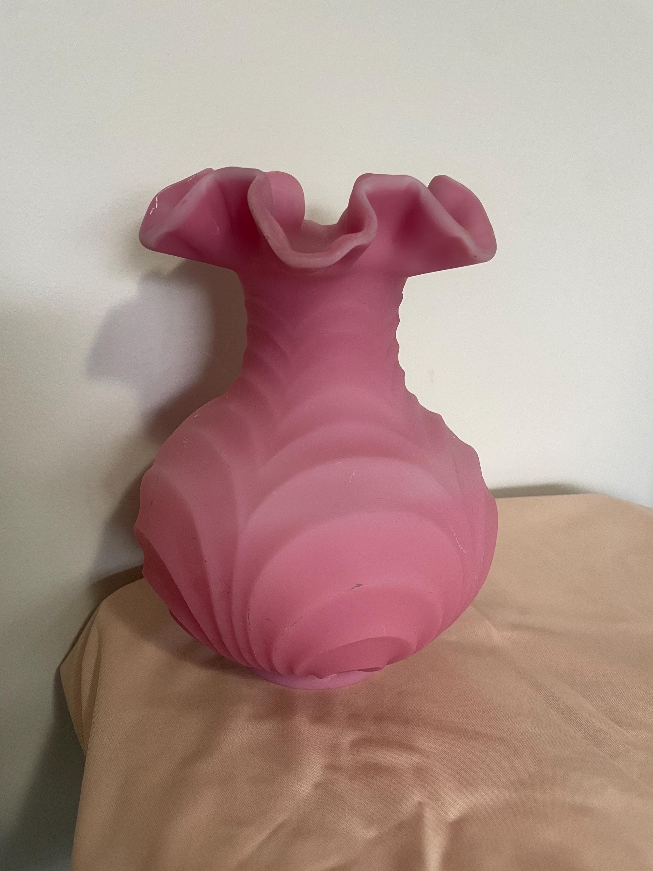 Pink Fenton Vase - Etsy