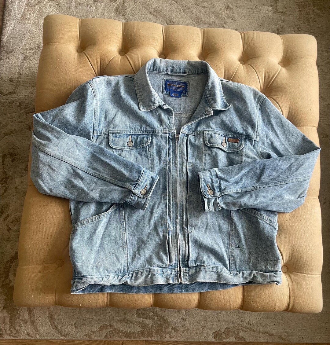 Pendleton Denim Oversized Jacket “distressed” - Etsy