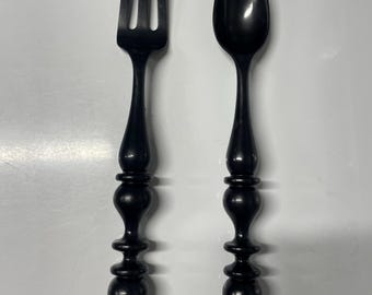 Vintage melamine salad utensils
