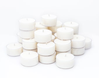 Unscented Soy Tealight Candles | 6 Hour Long Burn