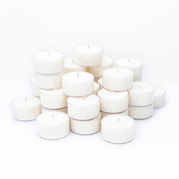 Unscented Soy Tea Light Candles - Soy Tealights