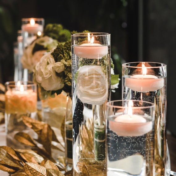 Candles In Water Wedding Centerpieces