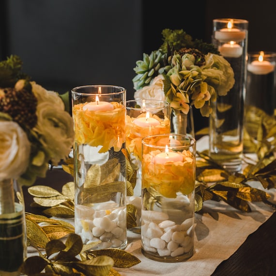 Candle vases centerpieces discount