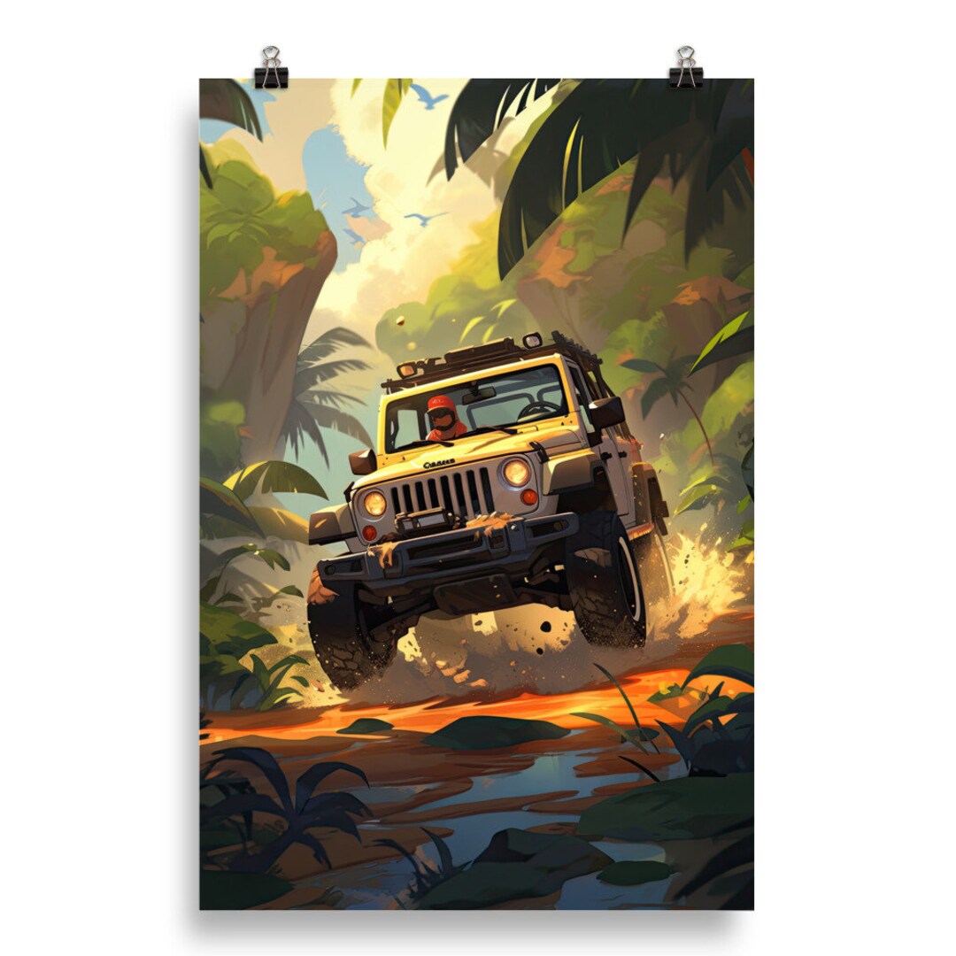 Jeep Poster as Wall Art for Jeep Lovers Jeep Lovers, Anime Wall Art