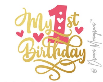 1st Birthday Svg Etsy