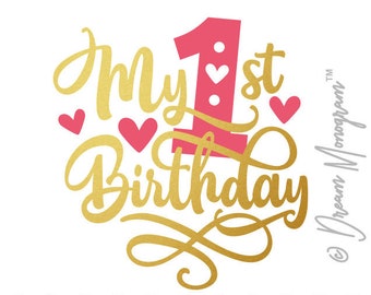 Download First Birthday Svg Etsy