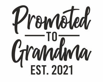 Download Promoted To Grandma Svg Etsy
