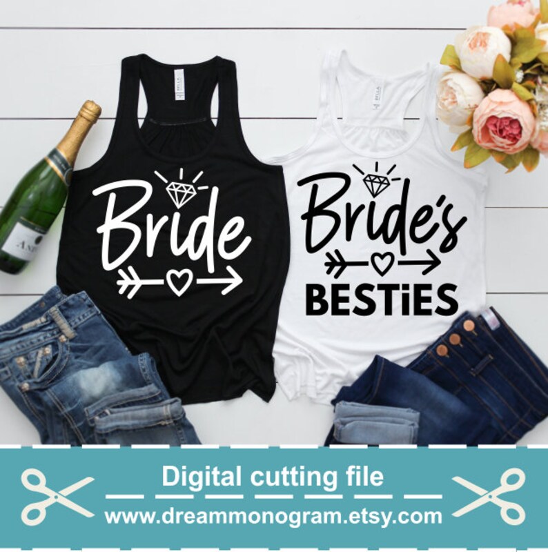 Download Bride's besties Svg Bride Svg Just Married Svg Besties | Etsy