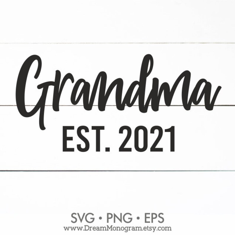 Download Grandma Est 2021 SVG New Grandma Grandma To Be Future | Etsy