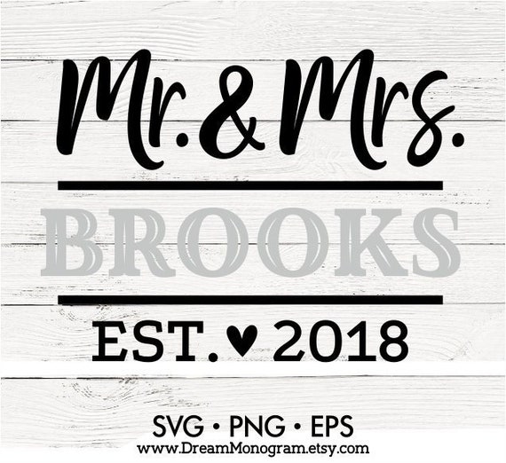 Download Mr And Mrs Svg Wedding Svg Just Married Svg Bride Svg Etsy