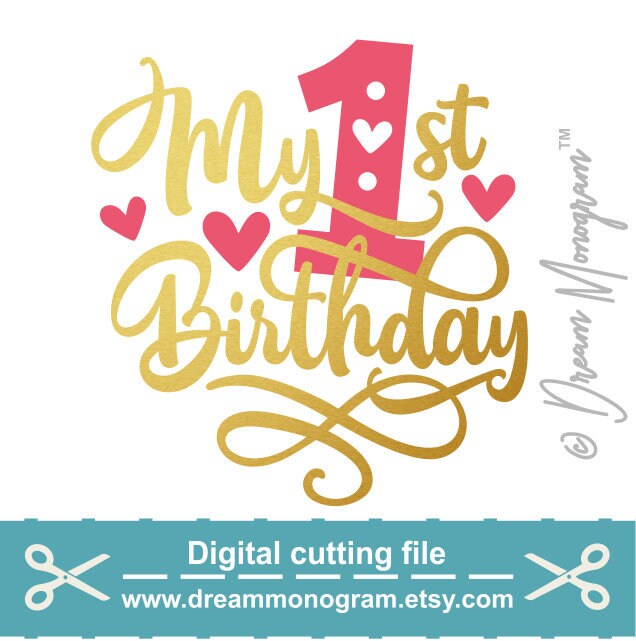Download My First Birthday Svg One Baby Birthday 1st Birthday One Etsy