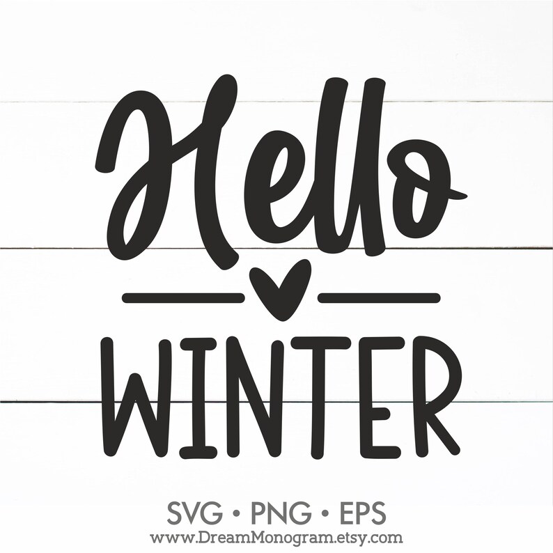 Download Hello Winter SVG Welcome Winter Winter Sayings Christmas | Etsy