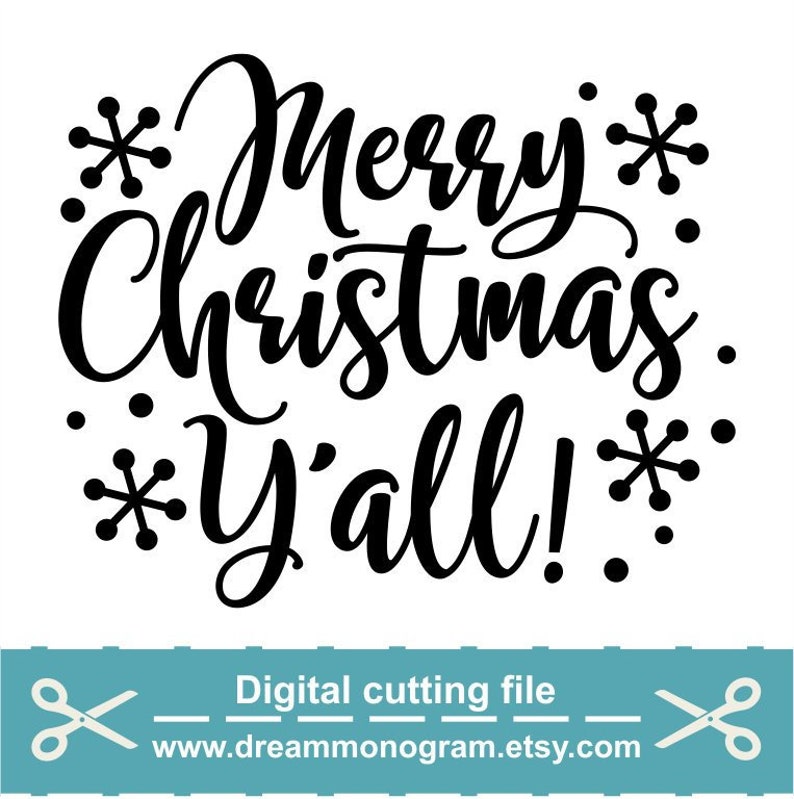 Download Merry Christmas y'all Svg Christmas Svg Holiday Svg | Etsy