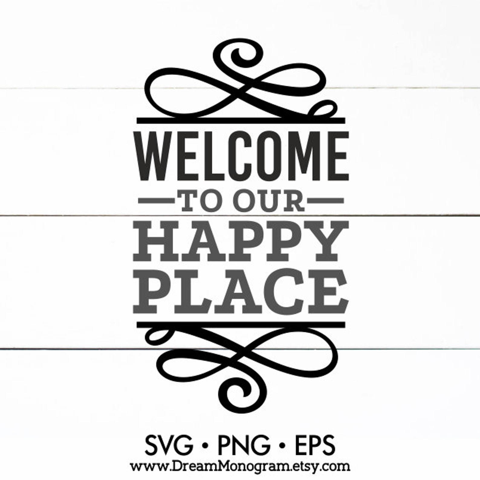 to Our Happy Place Svg Home Decor Front Door Decor Etsy
