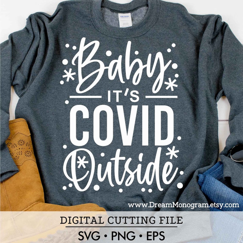 Download Baby It's Covid Outside SVG Merry Quarantine 2020 | Etsy