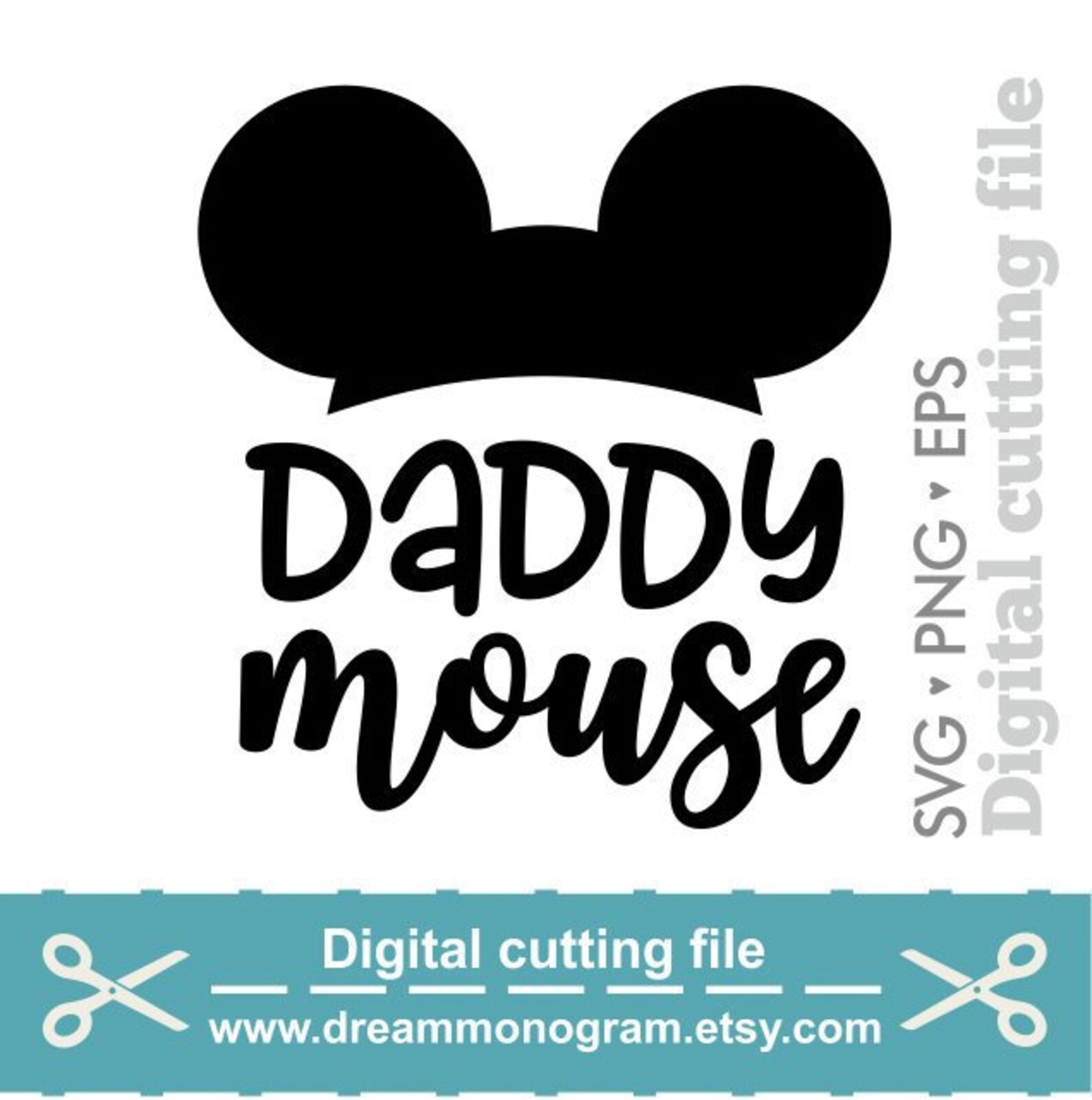 Daddy mouse Svg Papa mouse Svg Mouse Svg Daddy Svg Bow image 0.