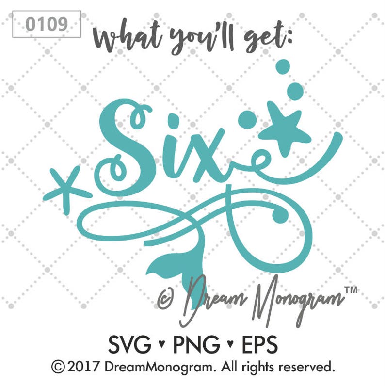 Free Free 124 Mermaid 6Th Birthday Svg SVG PNG EPS DXF File