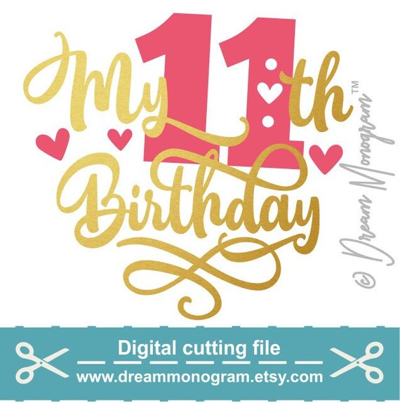 Download It S My Eleventh Birthday Svg Birthday Squad Eleven Etsy