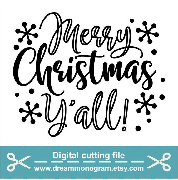 Download Merry Christmas y'all Svg Christmas Svg Holiday Svg | Etsy