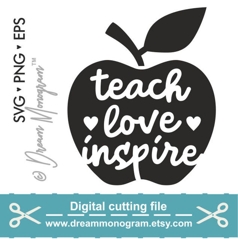Free Free 342 Silhouette Teach Love Inspire Svg SVG PNG EPS DXF File